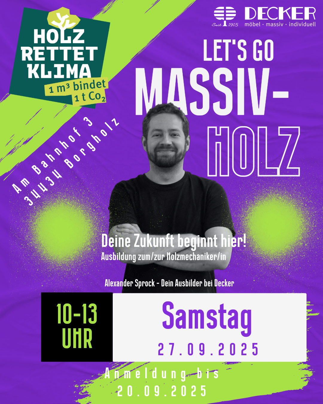 Aktionstag „Holz rettet Klima“ – Tag der offenen Türen bei Decker